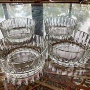 PASABAHCE GLASS DESERT BOWLS TURKEY 2:HX45/8 DIAMETER NO FLAWS